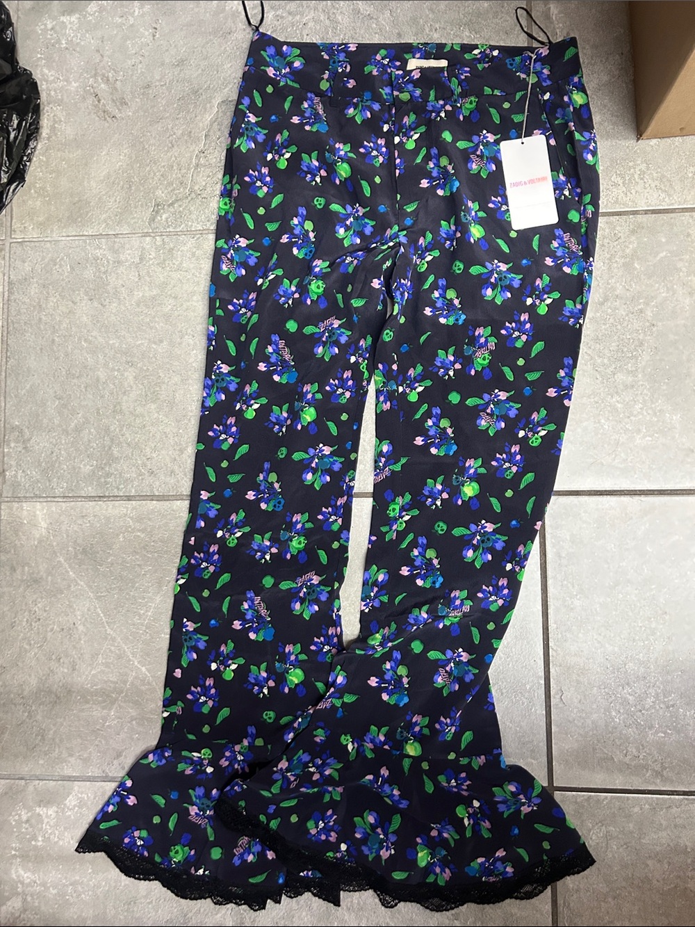 Nwt Zadig & Voltaire 100% silk pants size 38